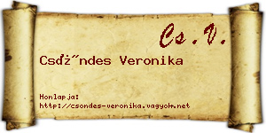 Csöndes Veronika névjegykártya