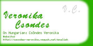 veronika csondes business card